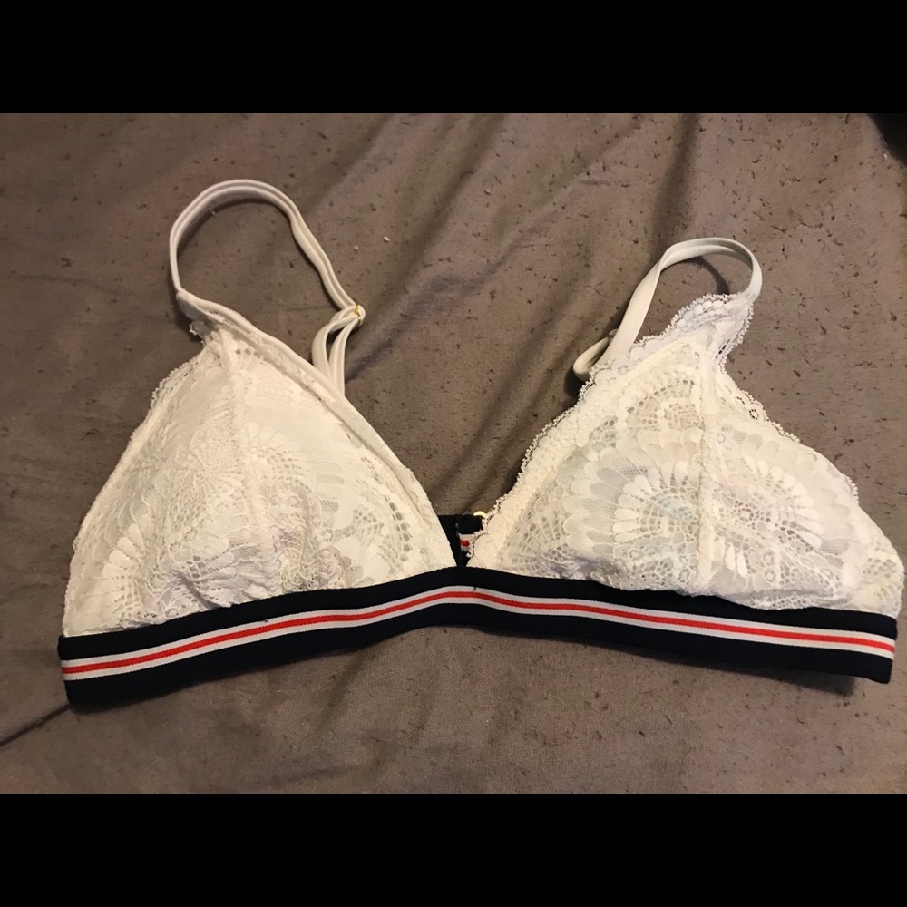 White Lace Bikini Top